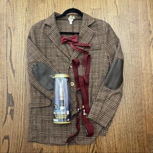 11th Doctor Doctor Who jacket, sonic screwdriver, suspenders and bow tie